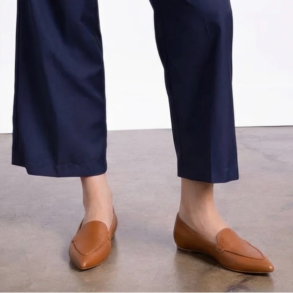 MINT! Women's M. GEMI Tan Leather THE GIA Hidden Wedge LOAFER Slip On SHOES 37 - Picture 6 of 8